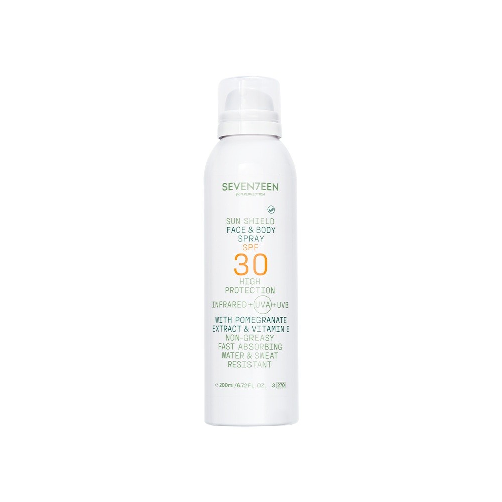 SEVENTEEN Sun Shield Face & Body Spray SPF30 200ml  بخاخ واقي شمس للوجه والجسم من سيڤينتين