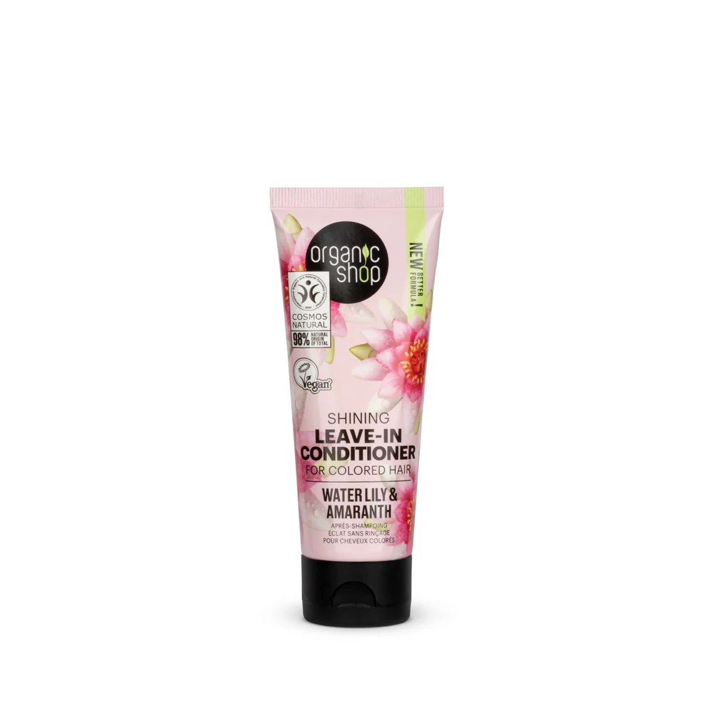 ORGANIC SHOP Shining Leave-In Conditioner for Coloured Hair Water Lily and Amaranth 75ml اوركانك شوب بلسم لامع للشعر المصبوغ بخلاصة زنبق الماء والأمارانث