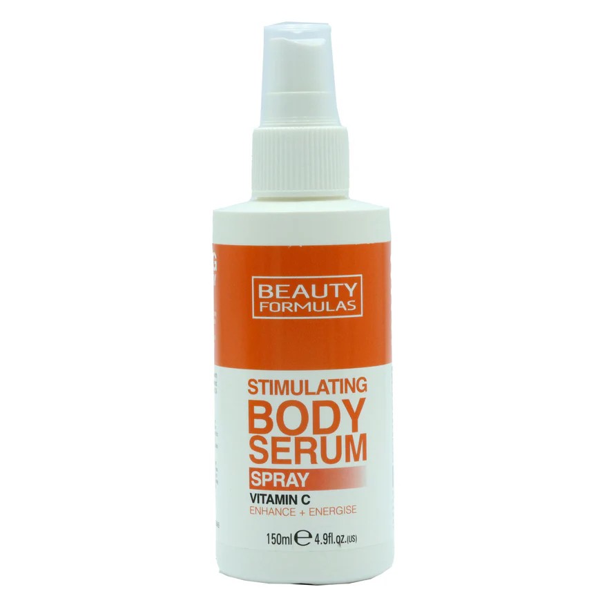 BEAUTY FORMULAS stimulating body serum spray 150ml سيروم الجسم المعزز بفيتامين c من بيوتي فورميولا