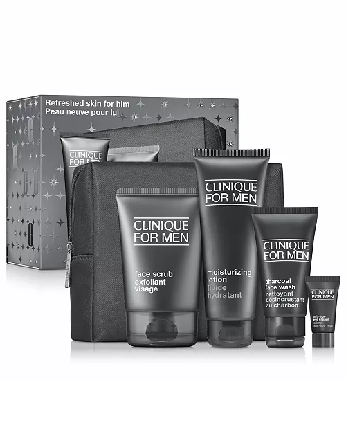 CLINIQUE Refreshed Skin for Him Hydrating Men's Skincare Gift Set كلينك مجموعة العناية بالبشرة للرجال