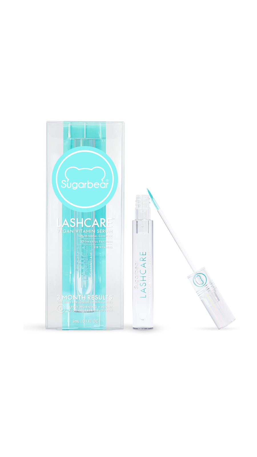 SUGARBEAR LASHCARE VITAMIN-POWERED SERUM 3ml سيروم معزز لنمو وكثافة الرموش
