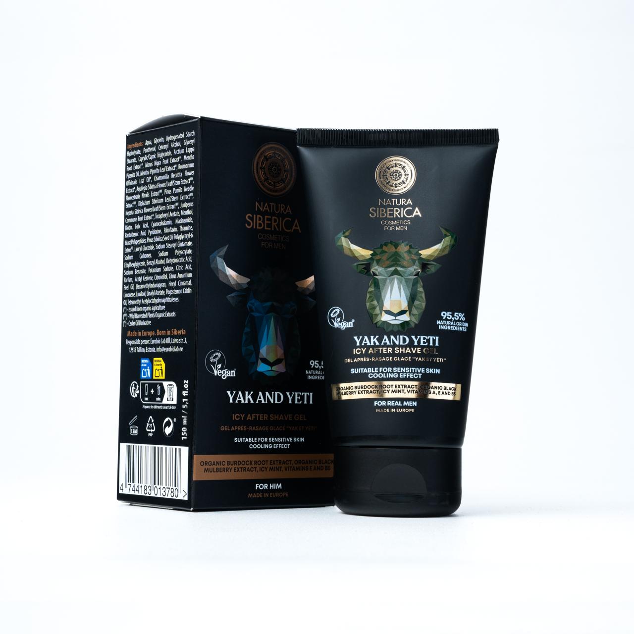 NATURA SIBERICA Icy After Shave Gel Yak And Yeti 150ml ناتشورا سيبيريكا جل ما بعد الحلاقة الجليدي ياك واليتي