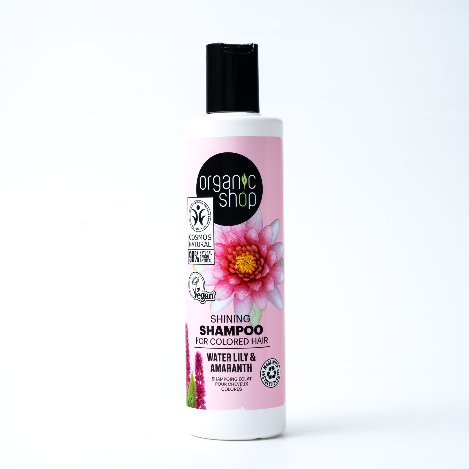 ORGANIC SHOP Shining Shampoo for Coloured Hair Water Lily and Amaranth 280ml اوركانك شوب شامبو لامع للشعر المصبوغ بخلاصة زنبق الماء والأمارانث