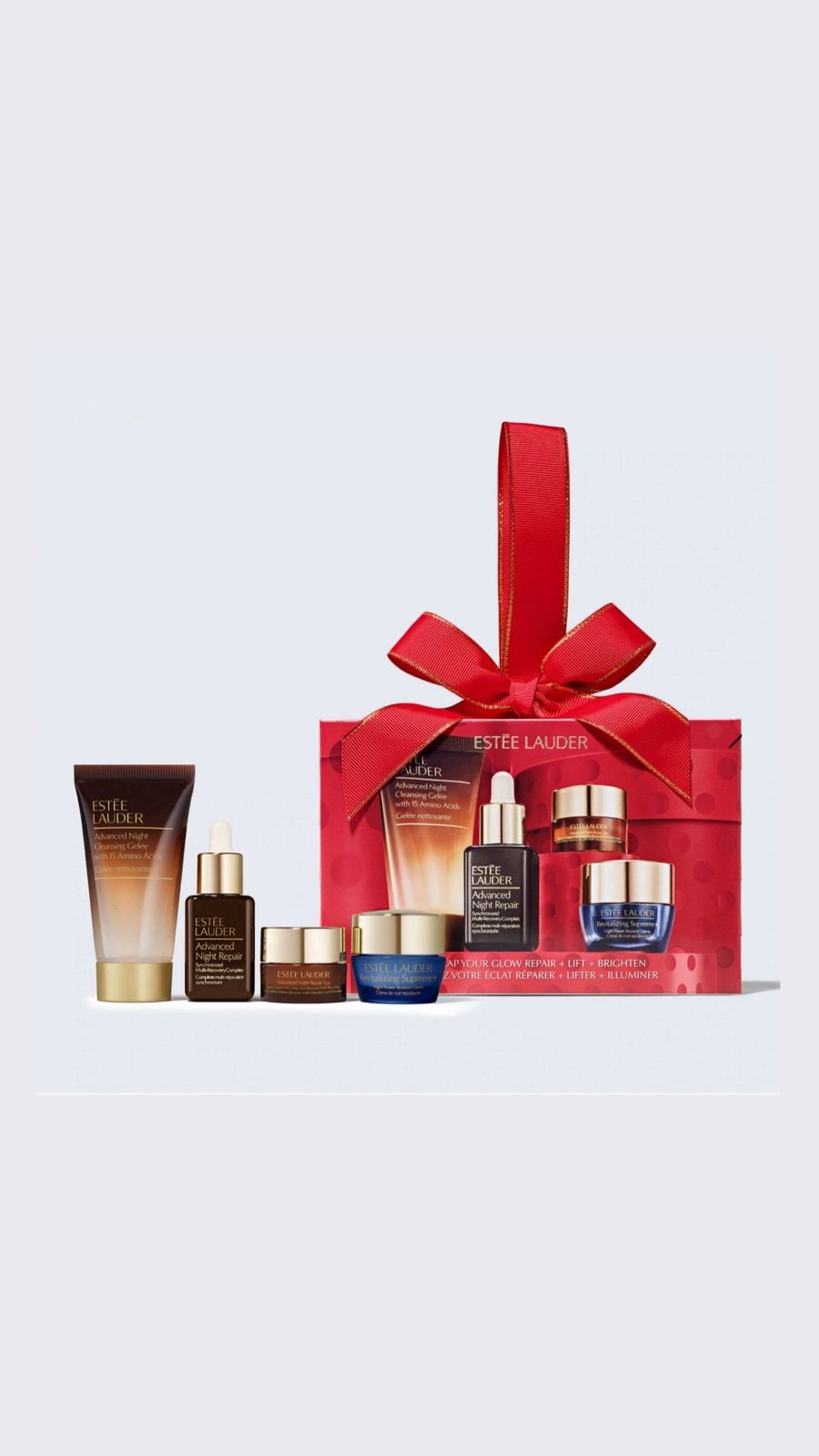 ESTÉE LAUDER Unwrap Your Glow Advanced Night Repair Skincare Starter Gift Set مجموعة هدايا للعناية الليلية بالبشرة من إستي لودر