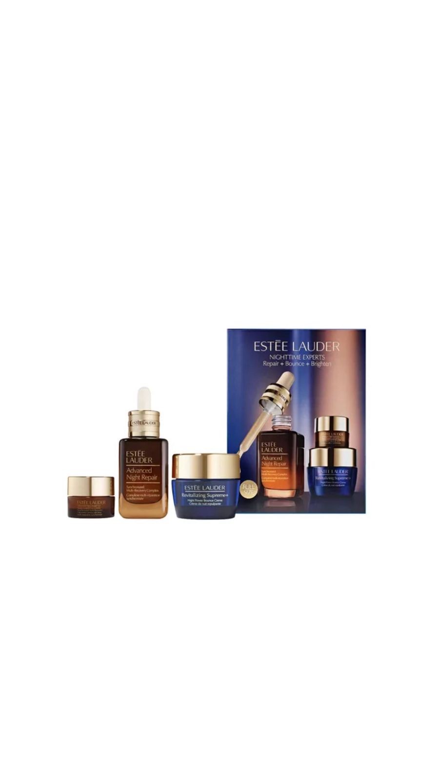 ESTÉE LAUDER Nighttime Experts Skincare Gift Set Repair + Bounce + Brighten مجموعة هدايا العناية الليلية بالبشرة ترميم + نضارة + إشراقة من إستي لودر