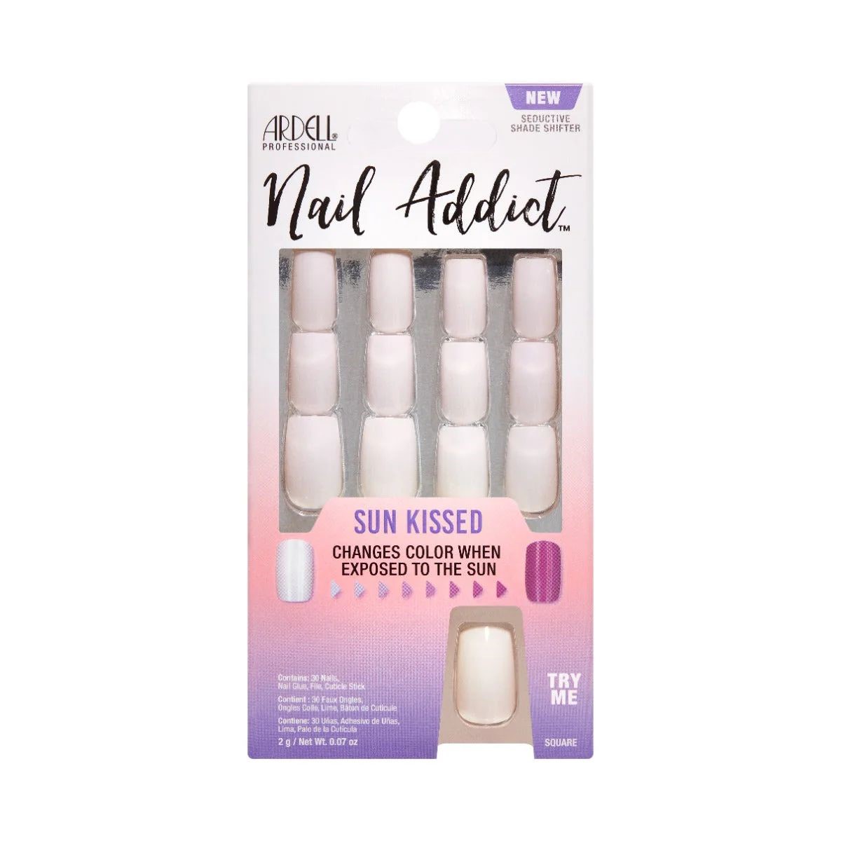 ARDELL Nail Addict Sun Kissed Seductive Shade Shifter مجموعة اظافر لاصقة من أرديل