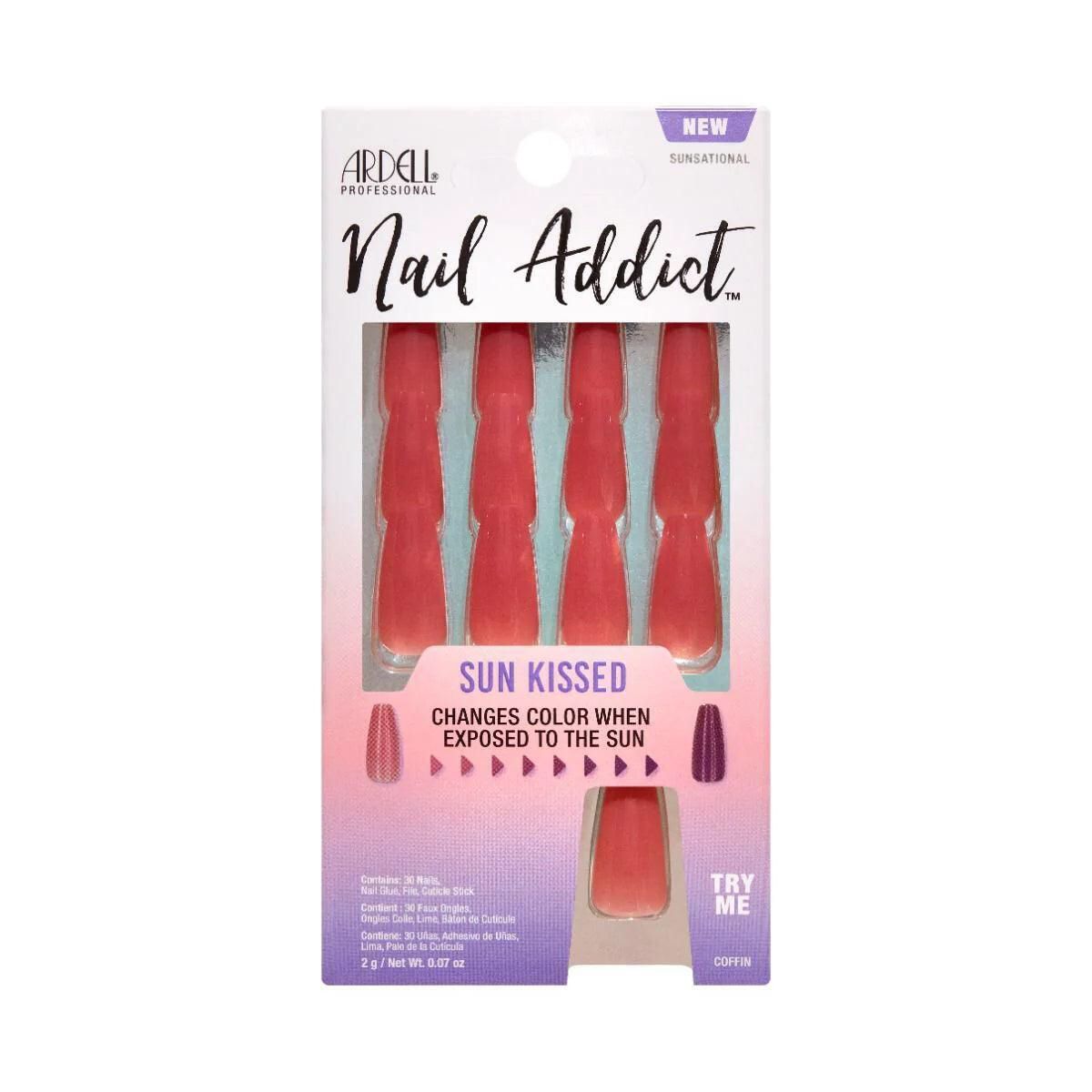 ARDELL NAIL ADDICT SUN KISSED SUNSATIONAL  مجموعة اظافر لاصقة من أرديل