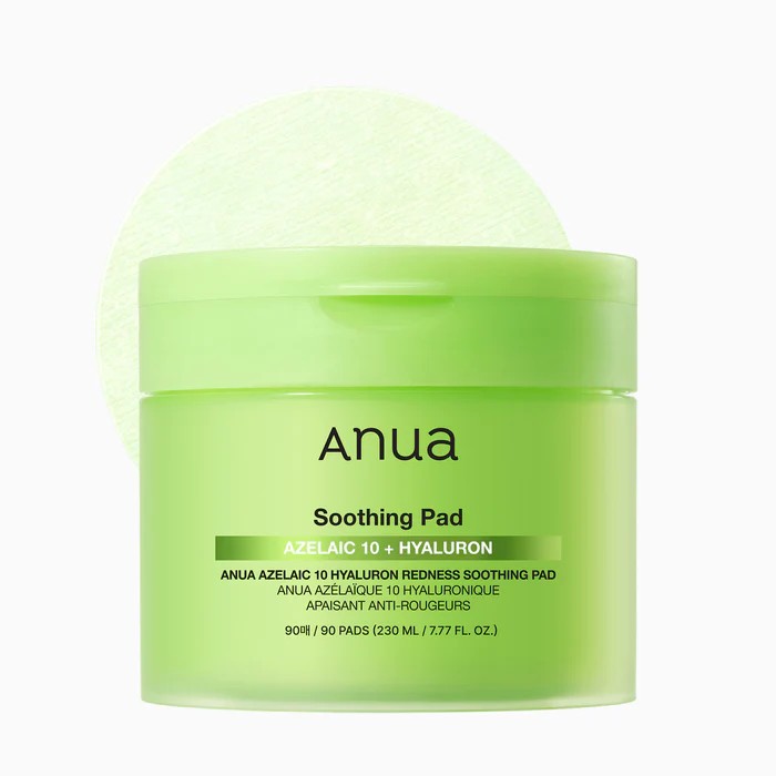 ANUA Azelaic 10 Hyaluron Redness Soothing Pad 90 PADS بادات تونر مهدئة للأحمرار ومضاد&nbsp;للتهيج