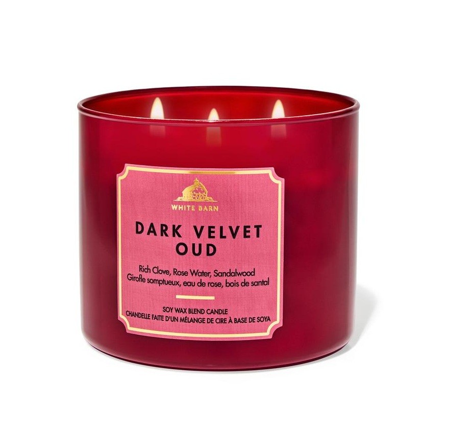 BATH & BODY WORKS Dark Velvet Oud 3-Wick Candle شمعة بثلاثة فتائل من باث اند بدي ووركس