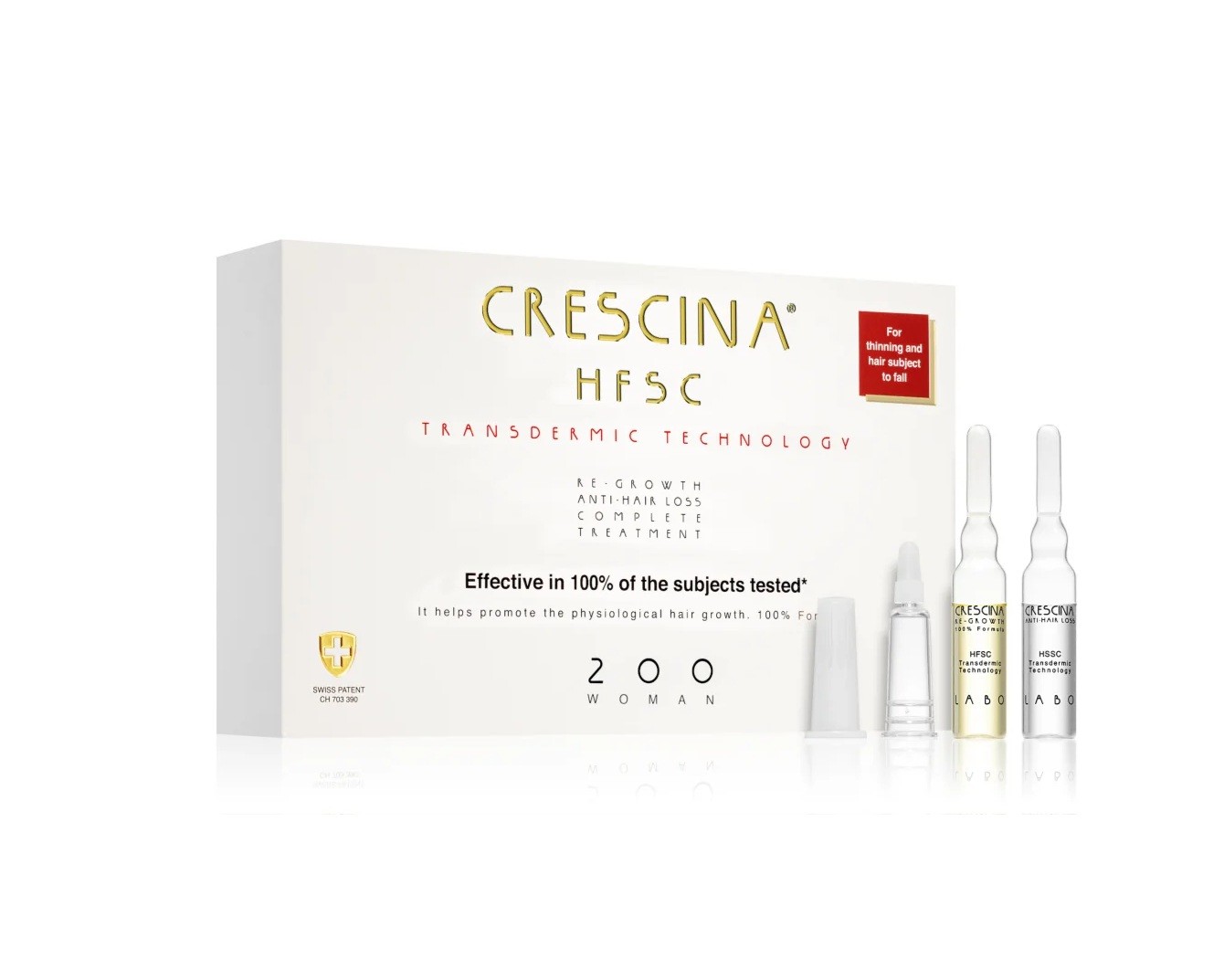 LABO COSPROPHAR CRESCINA TRANSDERMIC HFSC Treatment WOMAN 200 - Ampoules 10+10  كريسينا انبات الشعر ومعالج لتساقط الشعر للنساء من لابو كوسبروفار