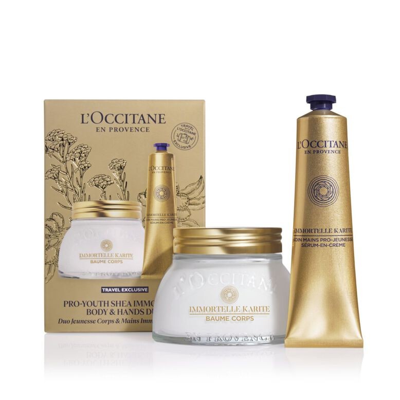 LOCCITANE Shea Immortelle Body and Hands Set  سيت ثنائي لترطيب الجسم واليدين