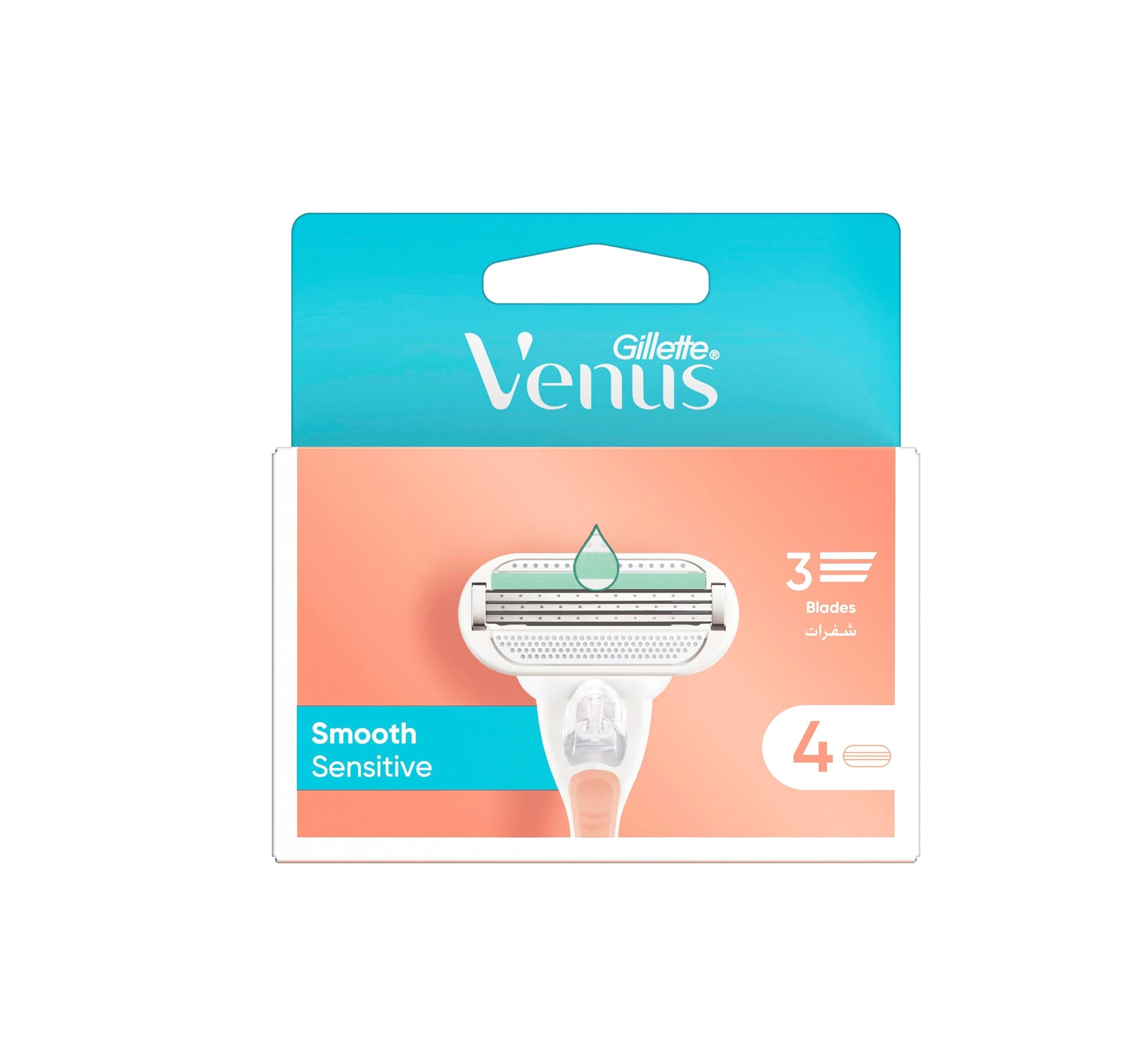 GILLETTE Venus Smooth Sensitive Razor Blades for Women شفرات للوجه للنساء من جيليت