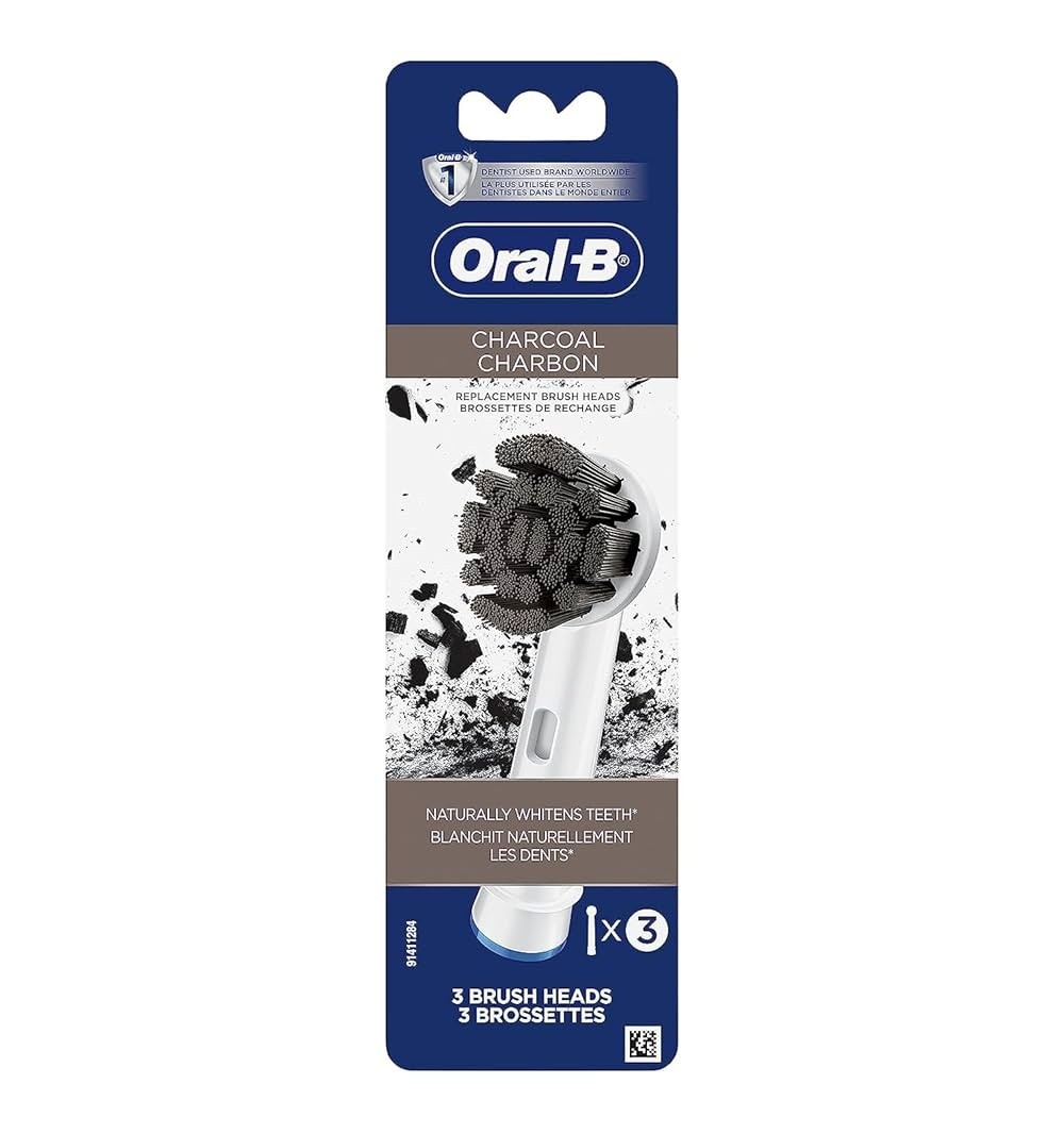 ORAL-B Charcoal Replacement Toothbrush Heads 1x3  رؤوس فرشاة اسنان من اورال بي