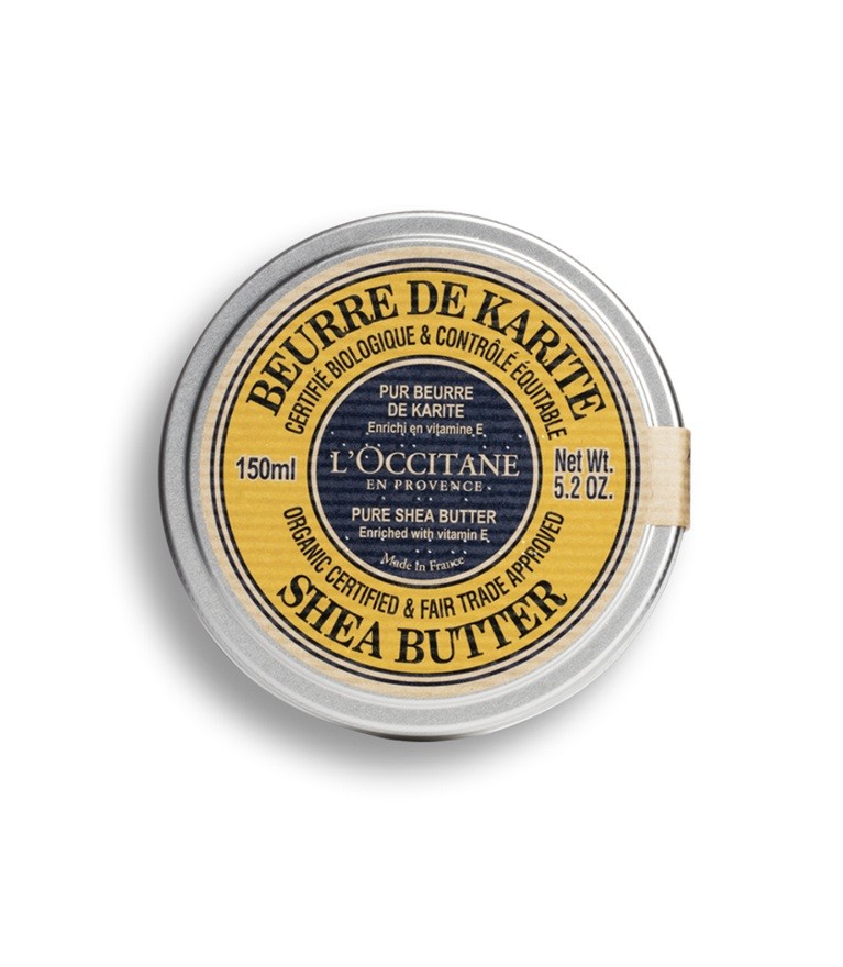LOCCITANE Organic Certified Pure Shea Butter 150ml  كريم مرطب للجسم بزبدة الشيا
