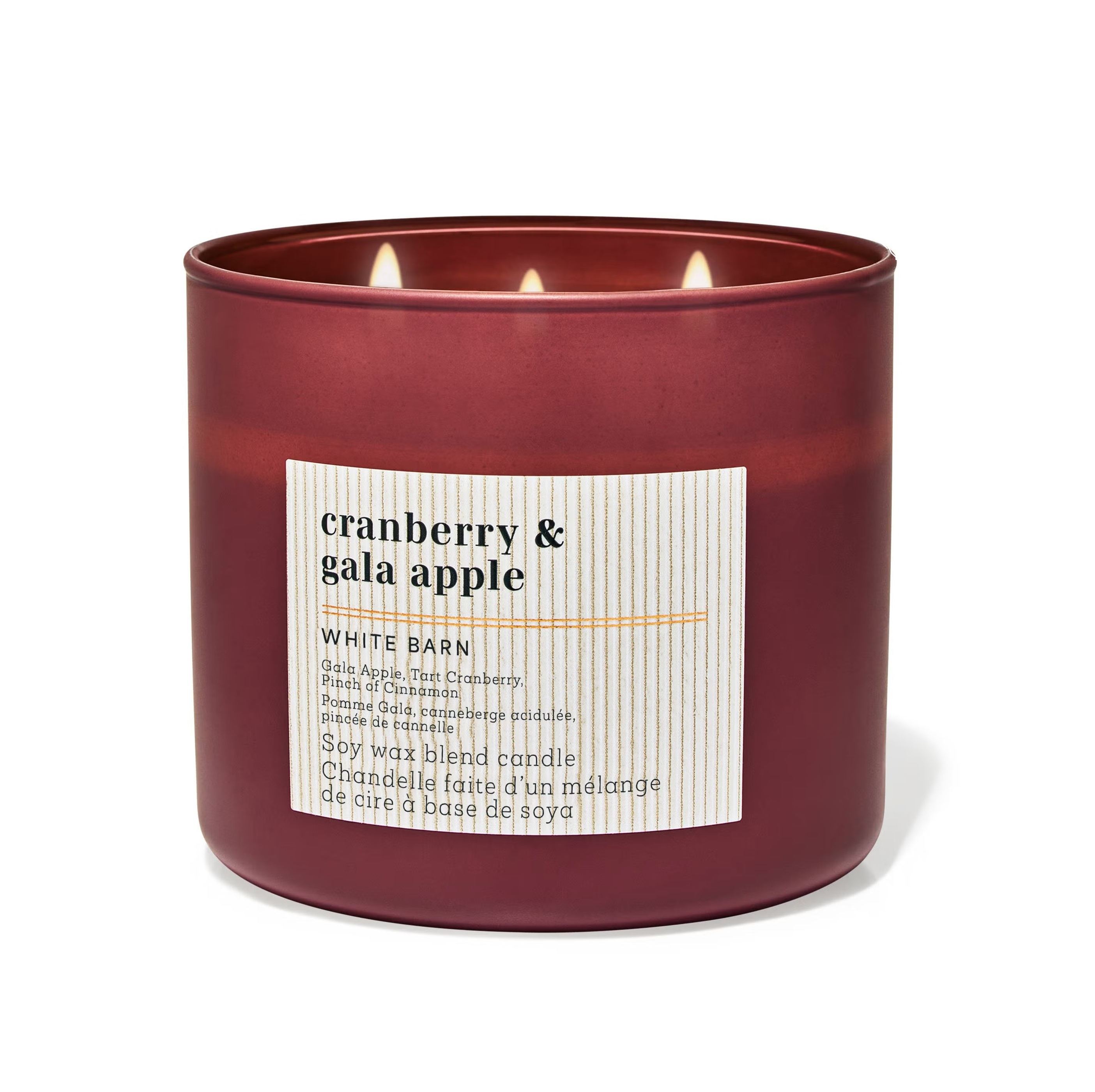 BATH & BODY WORKS Cranberry & Gala Apple 3-Wick Candle باث اند بدي وركس شمعة معطرة