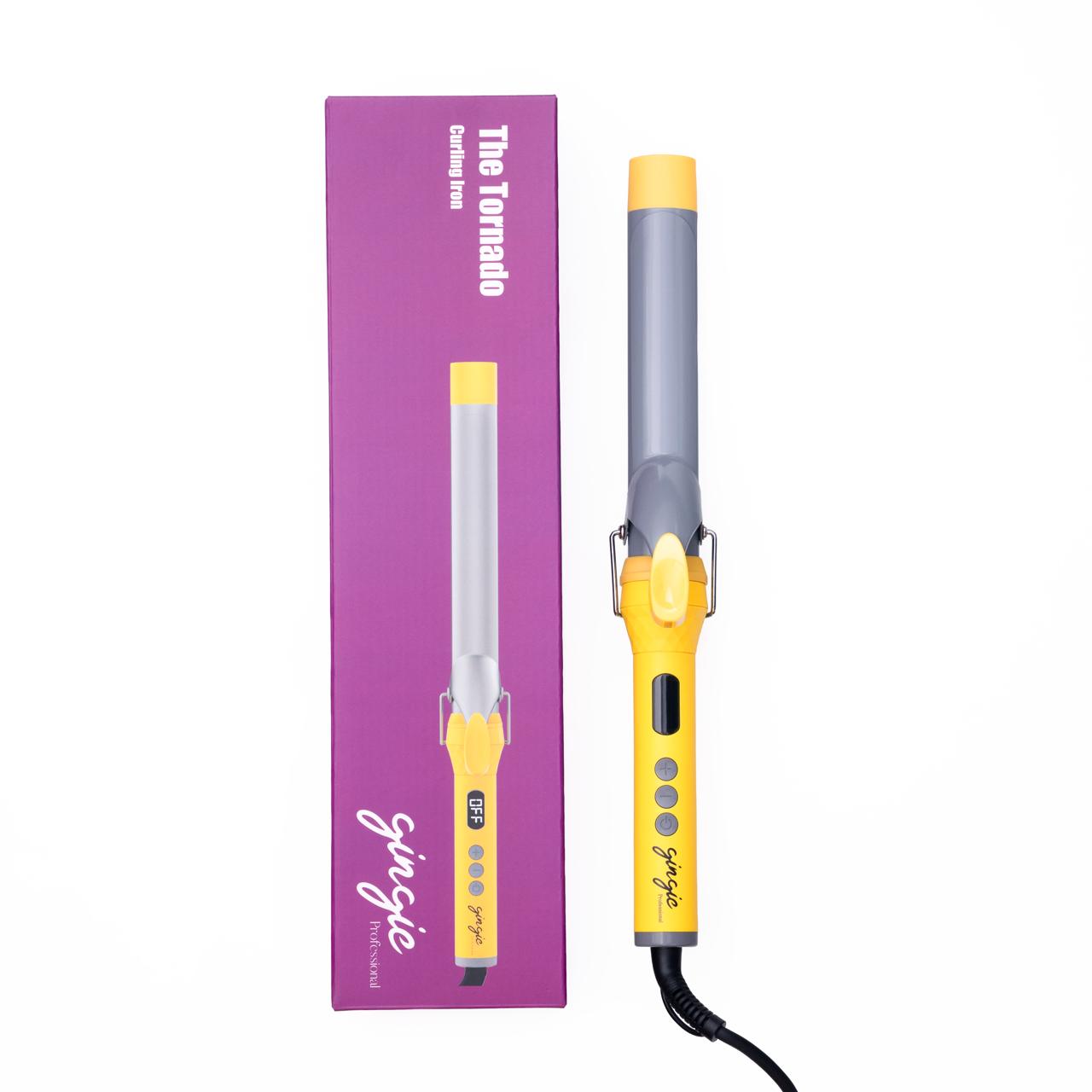 GINGIE PROFESSIONAL THE TORNADO CURLING IRON جنجي ذا تورنادوا مكواة تجعيد الشعر