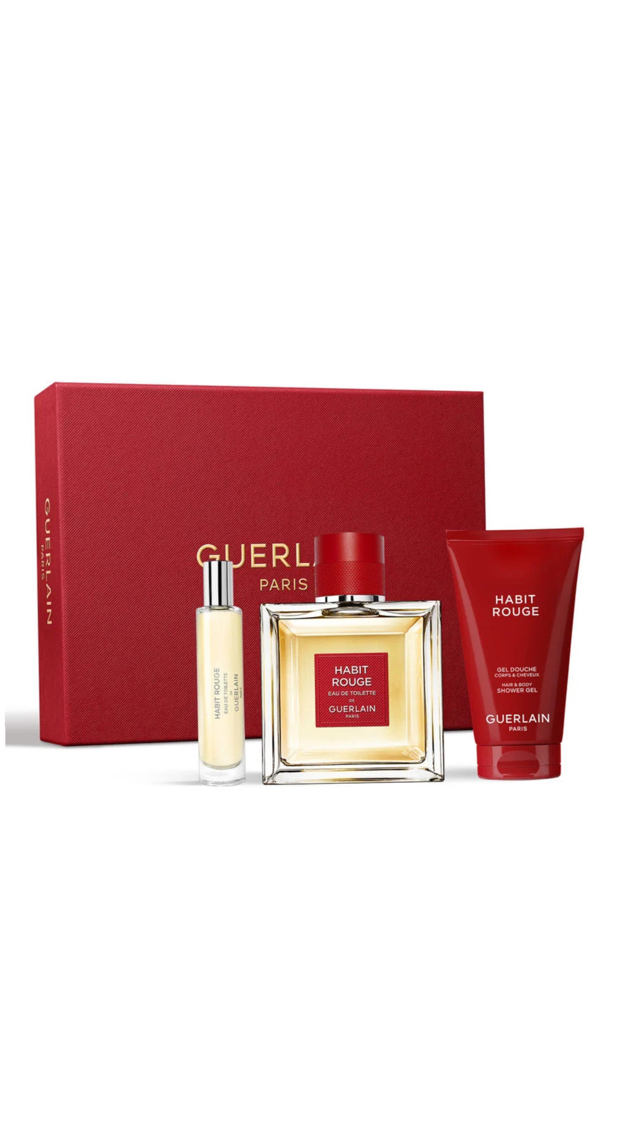 GUERLAIN Habit Rouge Eau de Toilette Gift Set 100ml گرلاين مجموعة عطور للرجال