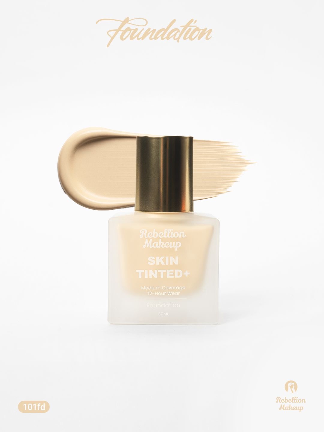 REBELLION MAKEUP Skin Tinted Medium Coverage 12-Hour Wear Foundation 30ml ريبيليون ميكاب كريم أساس بتغطية متوسطة