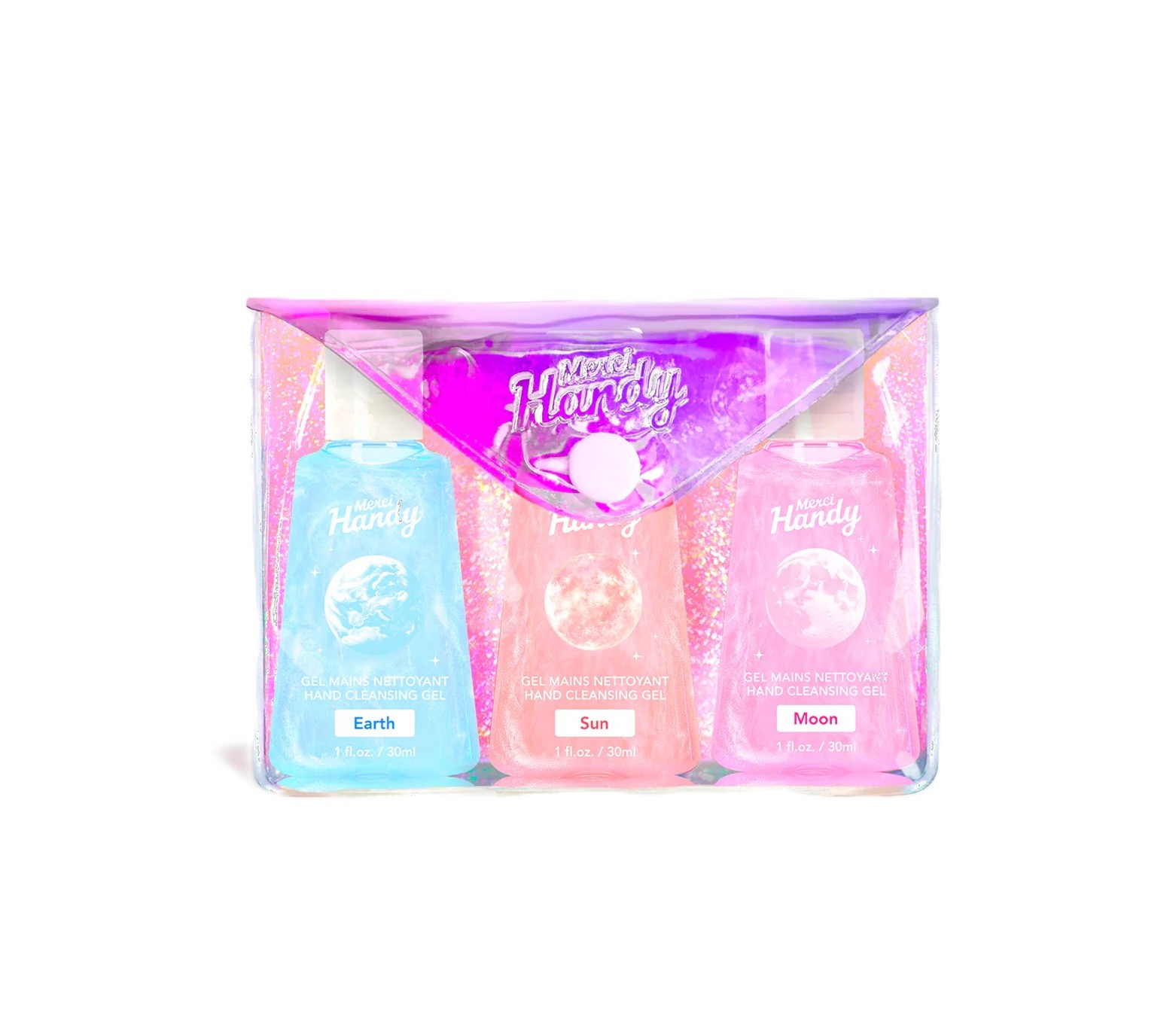 MERCI HANDY Galaxy Glitter Trio SET   مجموعة العناية باليدين الثلاثية من ميرسي هاندي