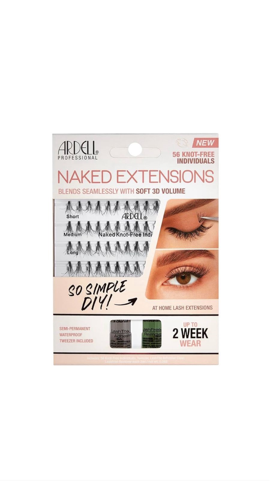 ARDELL Naked Extensions 56 Knot-free Individuals رموش اصطناعية من أرديل