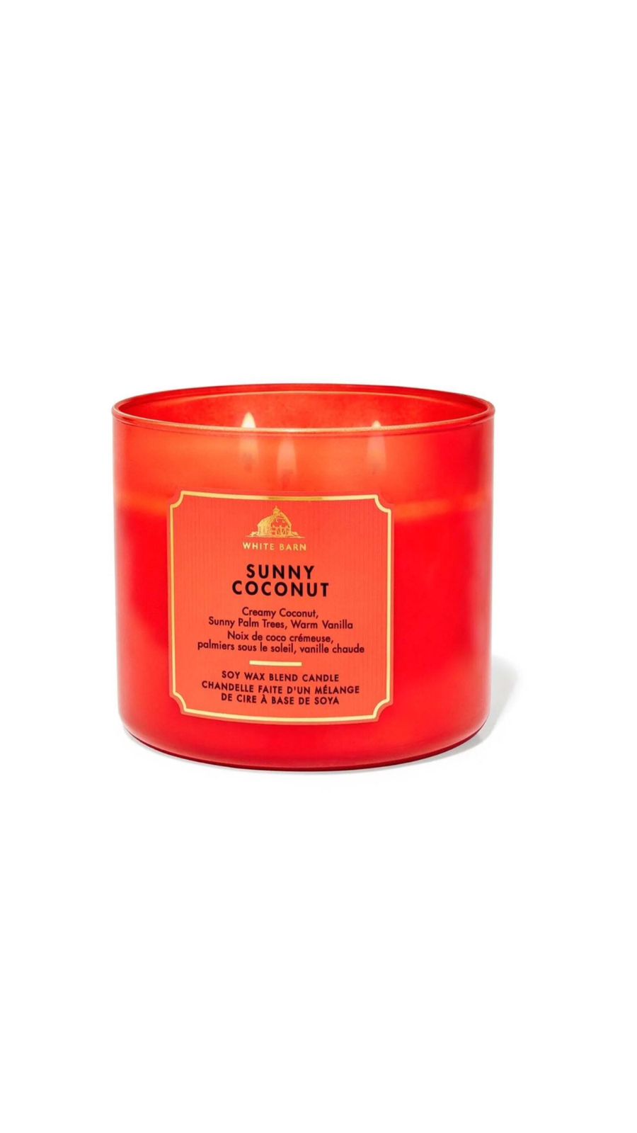 BATH AND BODY WORKS WHITE BARN SUNNY COCONUT باث أند بدي وركس شمعة معطرة