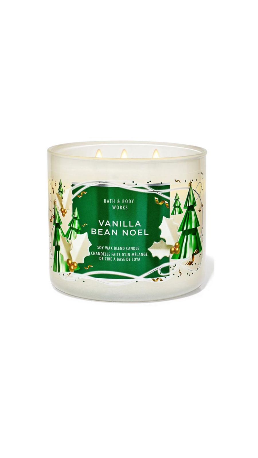 BATH & BODY WORKS Vanilla Bean Noel 3-Wick Candle باث اند بدي وركس شمعة معطرة