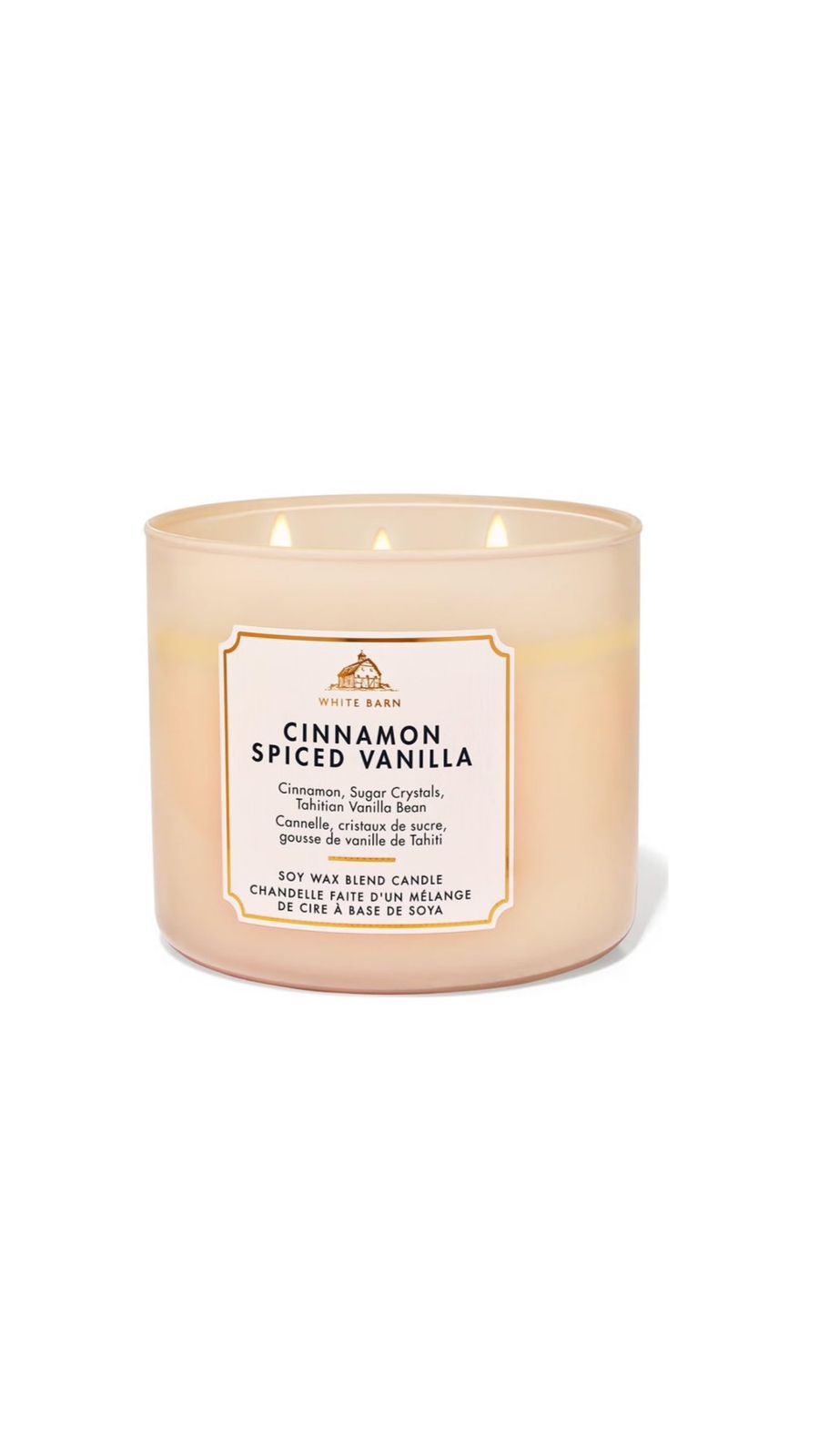 BATH & BODY WORKS Cinnamon Spiced Vanilla 3-Wick Candle شمعة بثلاث فتائل من باث آند بودي وركس