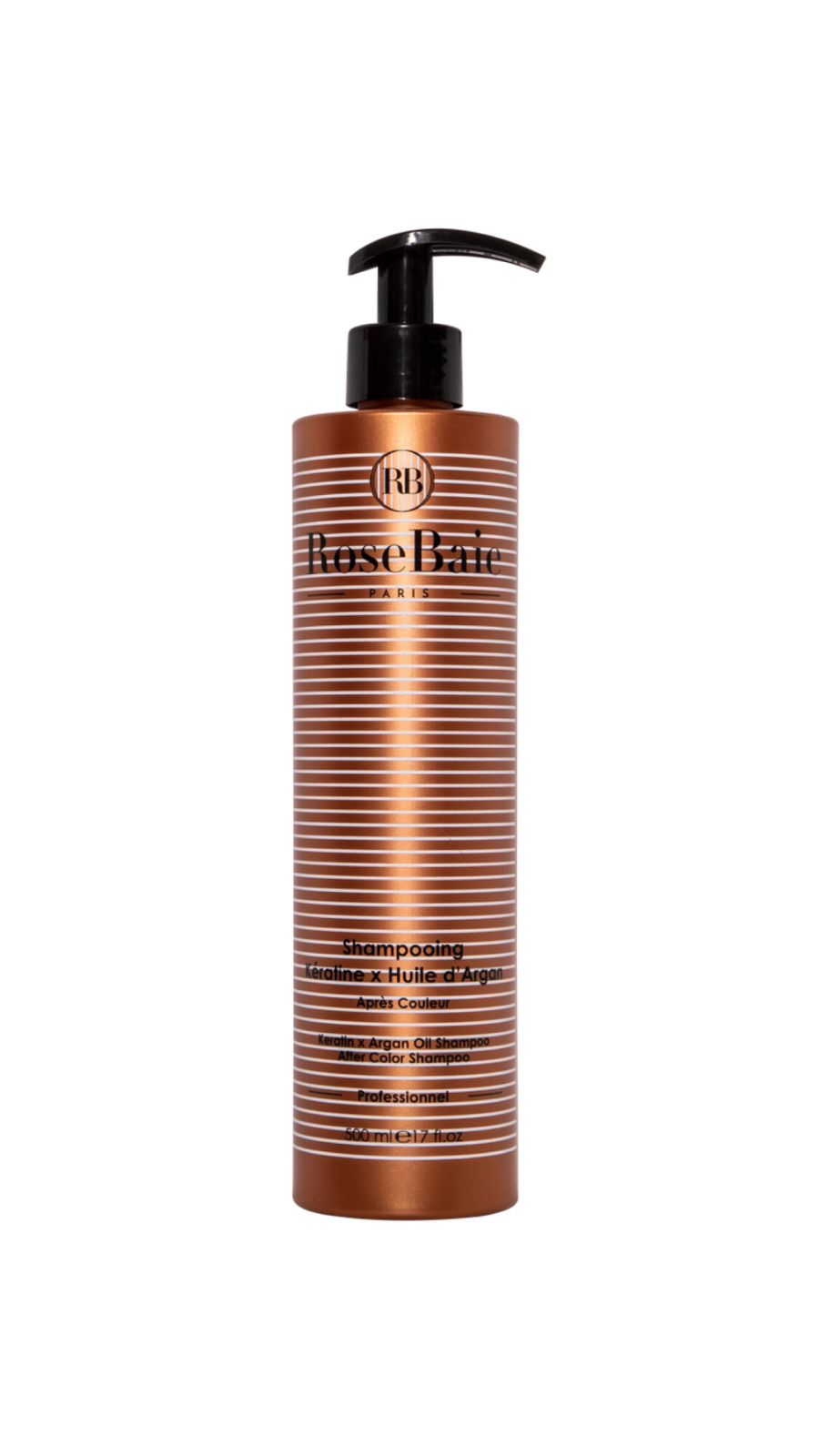 ROSEBAIE KÉRATINE X HUILE D'ARGAN SHAMPOOING APRÈS COULEUR PROFESSIONNEL 500ml روز باي شامبو للشعر المصبوغ