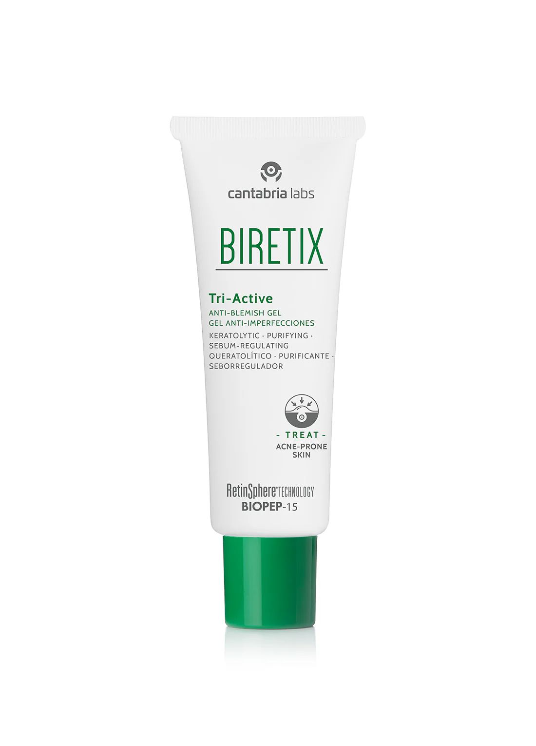 CANTABRIA LABS BIRETIX TRI-ACTIVE ANTI-BLEMISH GEL 50ml  كانتابريا لابز جل معالج للبشرة المعرضة للحبوب