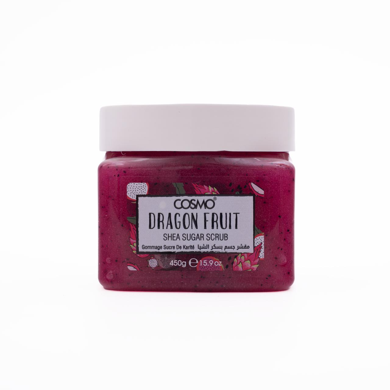 COSMO DRAGON FRUIT SHEA SUGAR SCRUB 450g كوزمو مقشر سكر الشيا للجسم