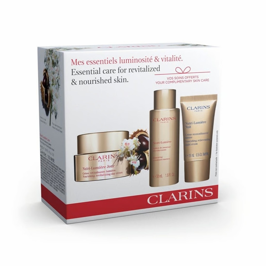 CLARINS Essential Care for Revitalized Nourished skin set مجموعة العناية بالبشرة من كلارنس