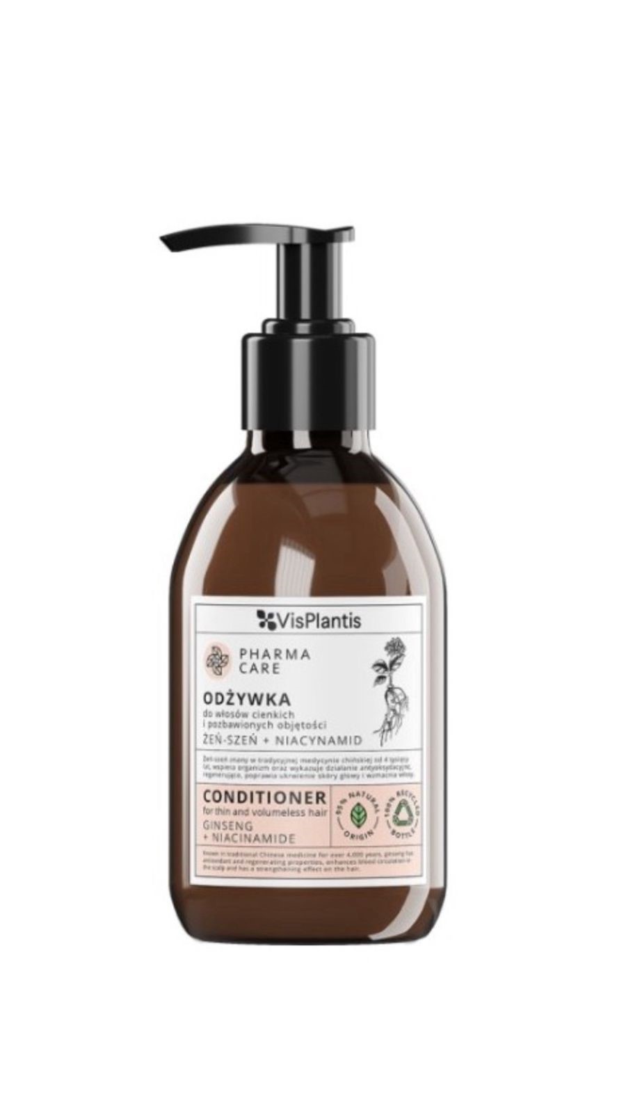 VISPLANTIS Conditioner For Fine Hair Without Volume Ginseng + Niacinamide 300 ml بلسم للشعر الخفيف من فيسبلانتيس