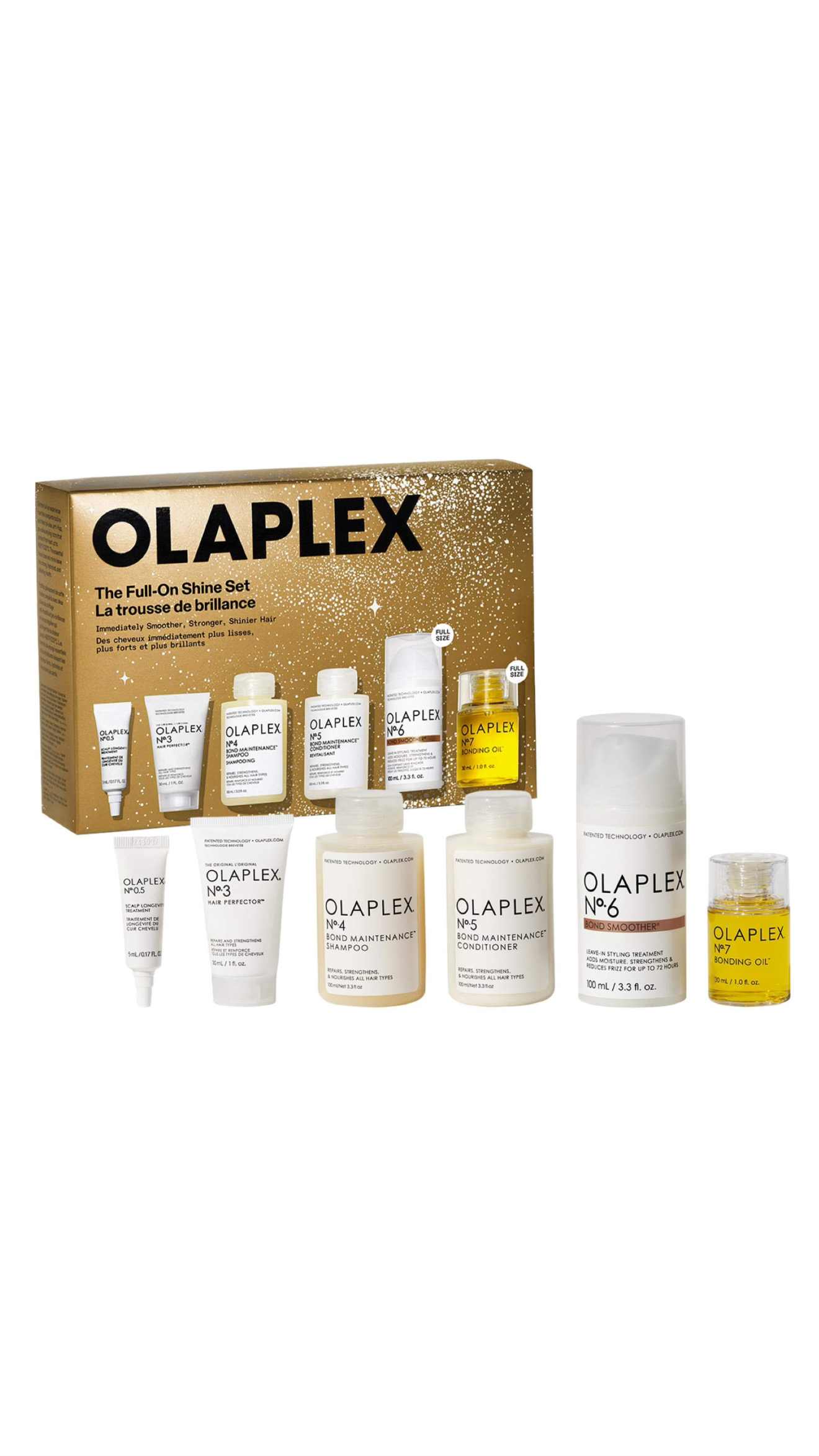 OLAPLEX THE FULL-ON SHINE SET مجموعة العناية بالشعر