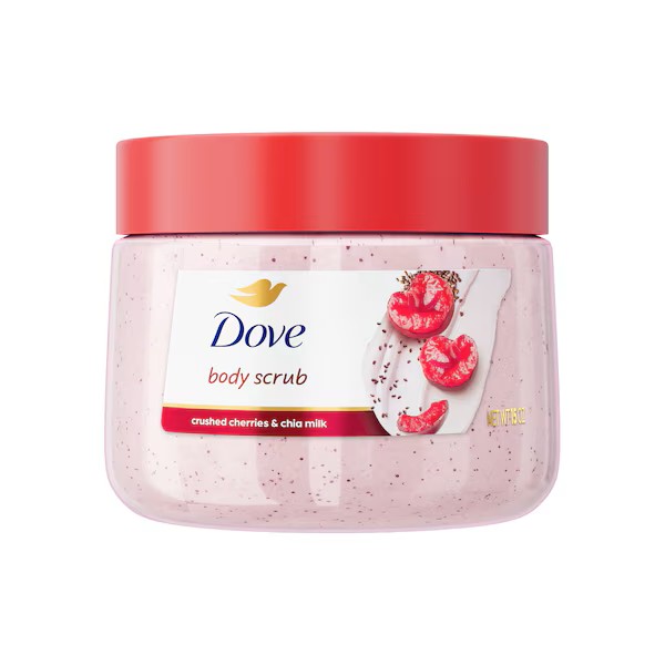DOVE Body Scrub Crushed Cherries & Chia Milk 425g مقشر الجسم دوف برائحة الكرز المهروس وحليب الشيا