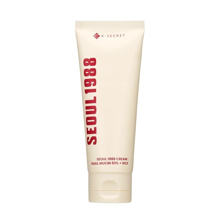 K-SECRET SEOUL 1988 Cream, Snail Mucin 93% + Rice 100ml كريم مرطب للبشرة من كي سيكريت