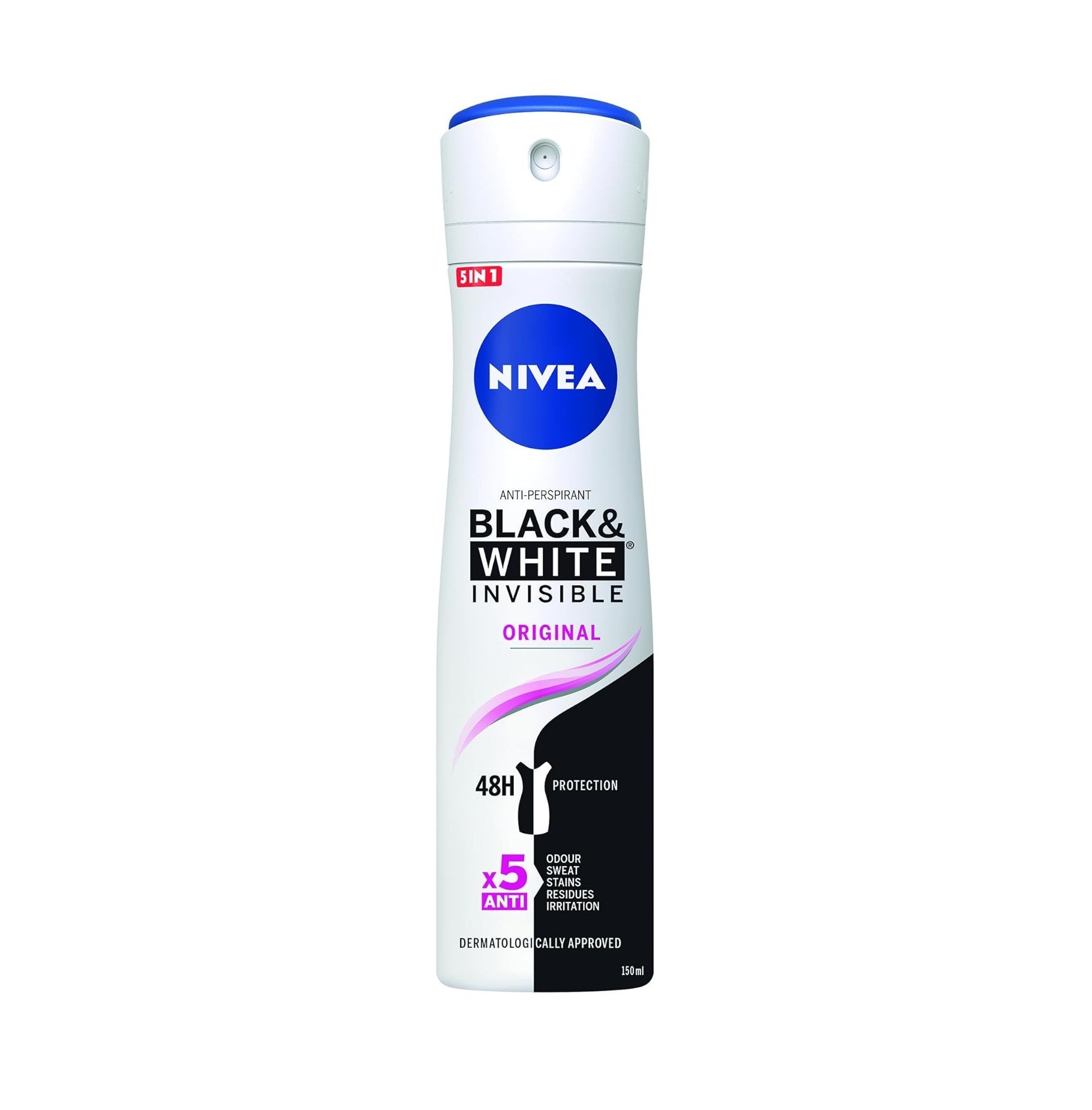 NIVEA Invisible Deodorant Spray Black and White 200ml مزيل العرق نيفيا