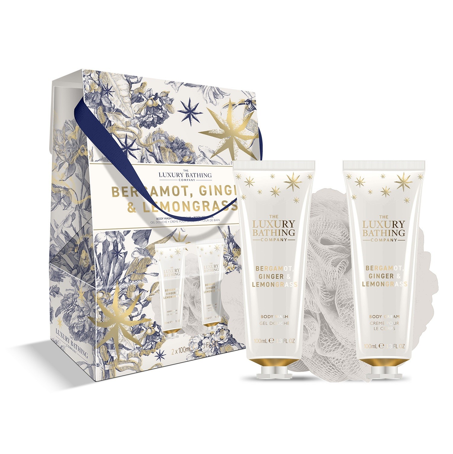 THE LUXURY BATHING Bergamot Ginger Lemongrass Bath Set مجموعة استحمام بالبرغموت والزنجبيل وعشب الليمون من ذا لكجري باثنك
