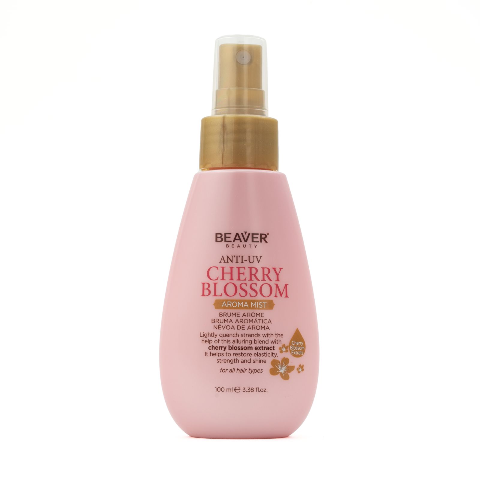 BEAVER Cherry Blossom Aroma Mist 100ml  بيفر سبراي معالج للشعر برائحة زهر الكرز مع عامل حماية من اشعة الشمس