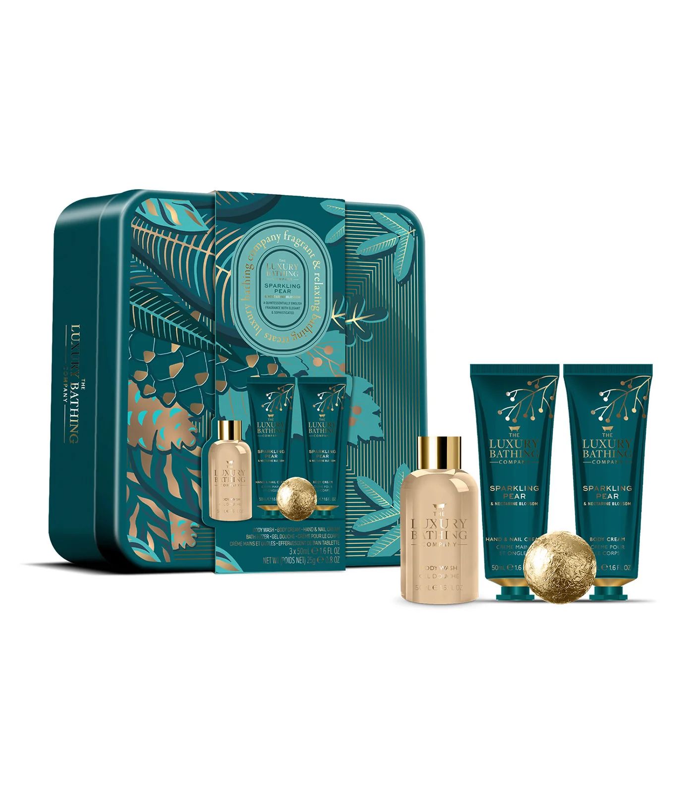 THE LUXURY BATHING Sparkling Pear & Nectarine Blossom Relax Set مجموعة للعناية باليدين والجسم  من ذا لكجري باثنك