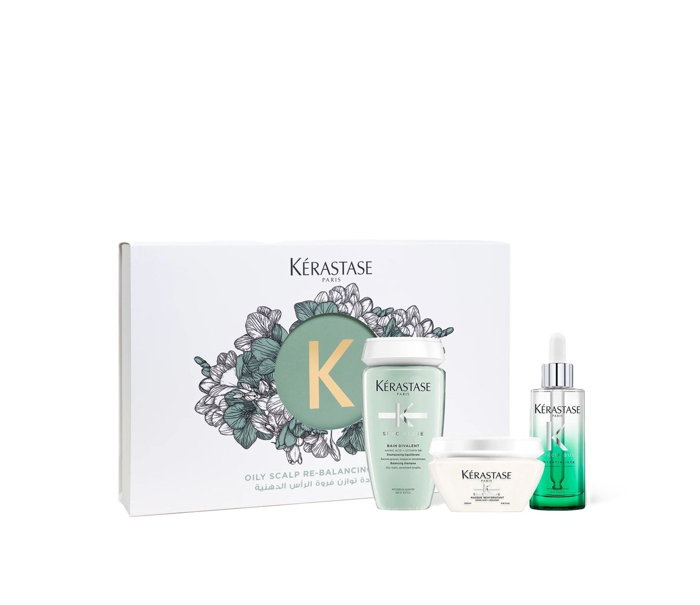 KERASTASE Specifique Scalp Balancing Routine for Oily Scalp Set  كيرستاس مجموعة العناية بالشعر لموازنة فروة الرأس الدهنية