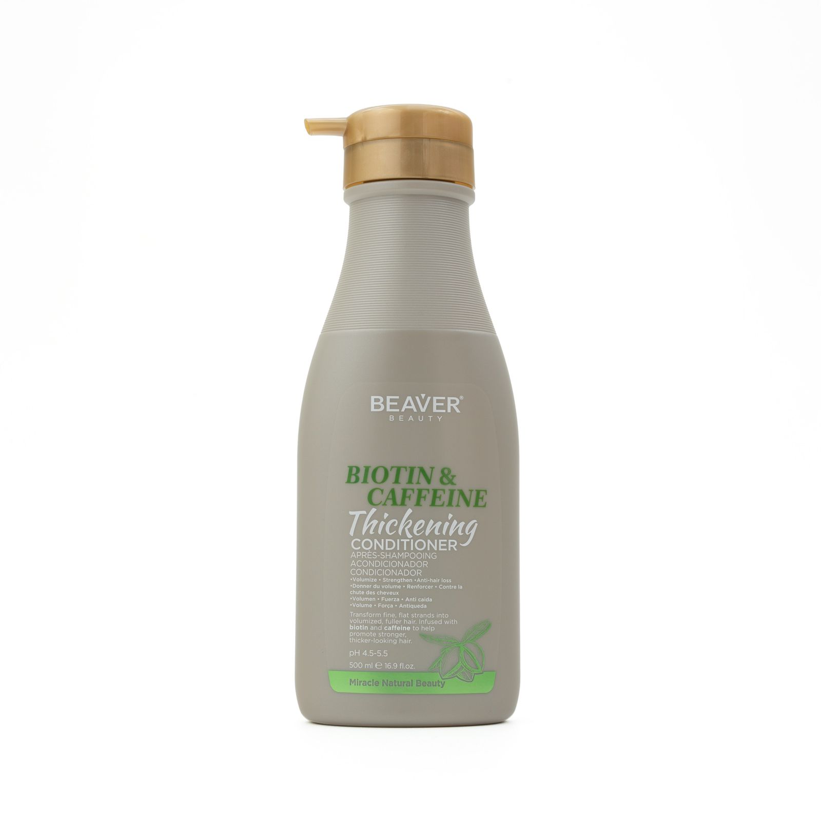 BEAVER Biotin Caffeine Thickening Conditioner for Thin and Weak Hair 500ml  بيفر بلسم لتكثيف الشعر الخفيف والضعيف
