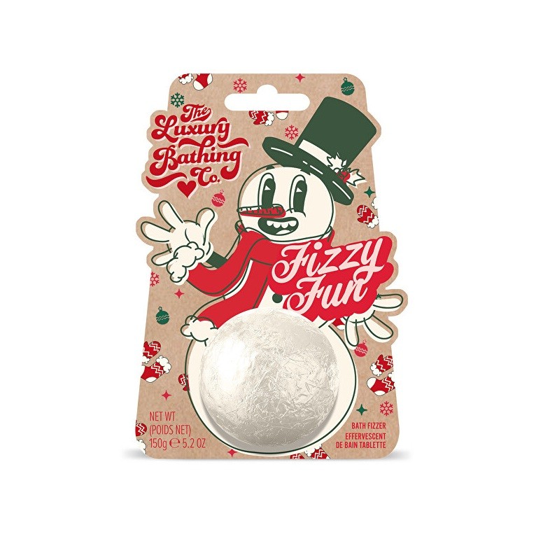 THE LUXURY BATHING Bath Fizzer Christmas Candy, Cocoa & Vanilla 150g كرة استحمام فوارة  برائحة الكاكاو والفانيليا الحلوة من ذا لكجري باثنك