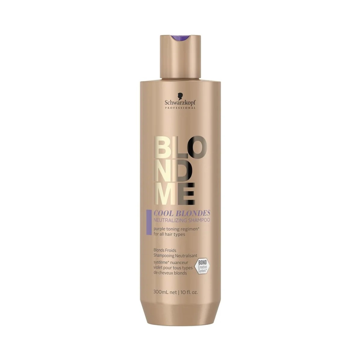SCHWARZKOPF BLONDME Cool Blondes Shampoo 300ml شامبو يُعادل درجات اللون الأصفر من شفارزتكوف