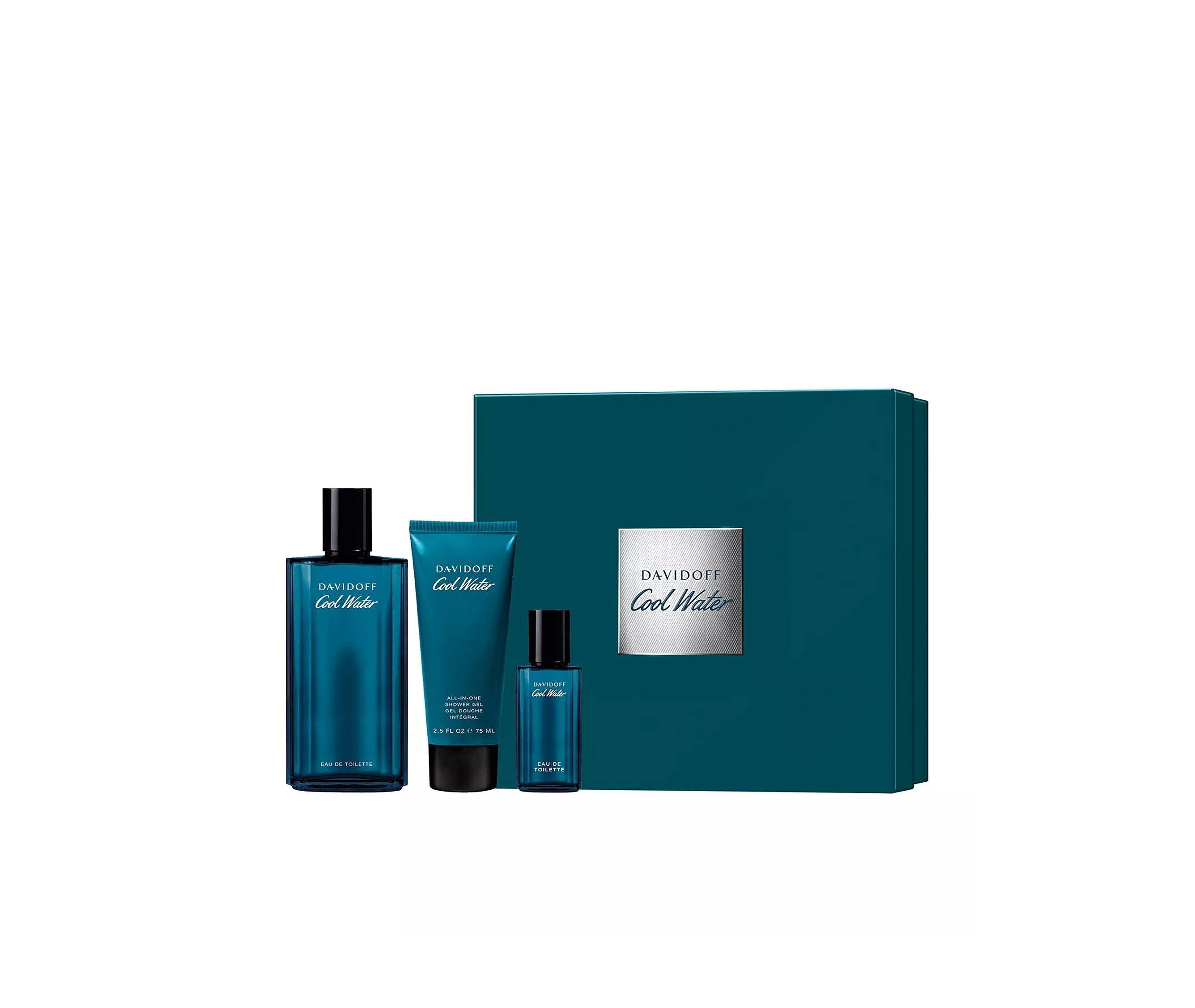 DAVIDOFF Cool Water Eau de Toilette for Men Trio Gift Set مجموعة هدايا من ديفيد اوف