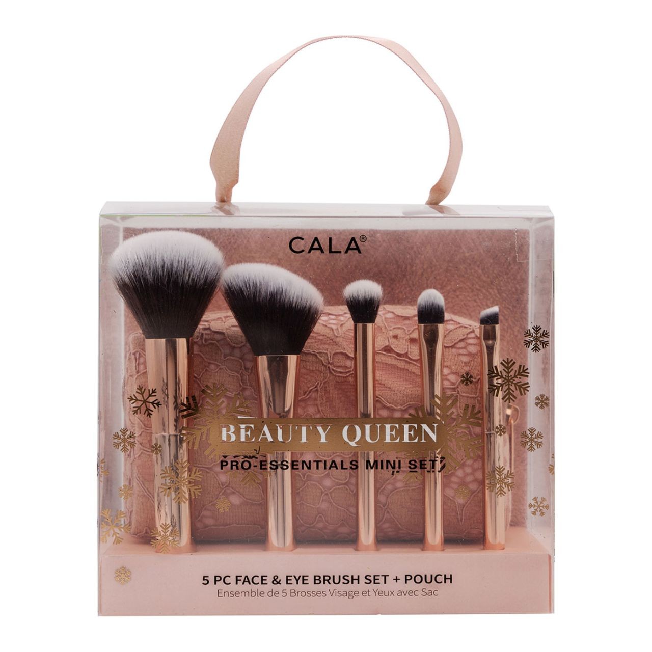 CALA Beauty Queen Face & Eye brush MINI SET 5pcs  كالا مجموعة فرش للوجه والعينين