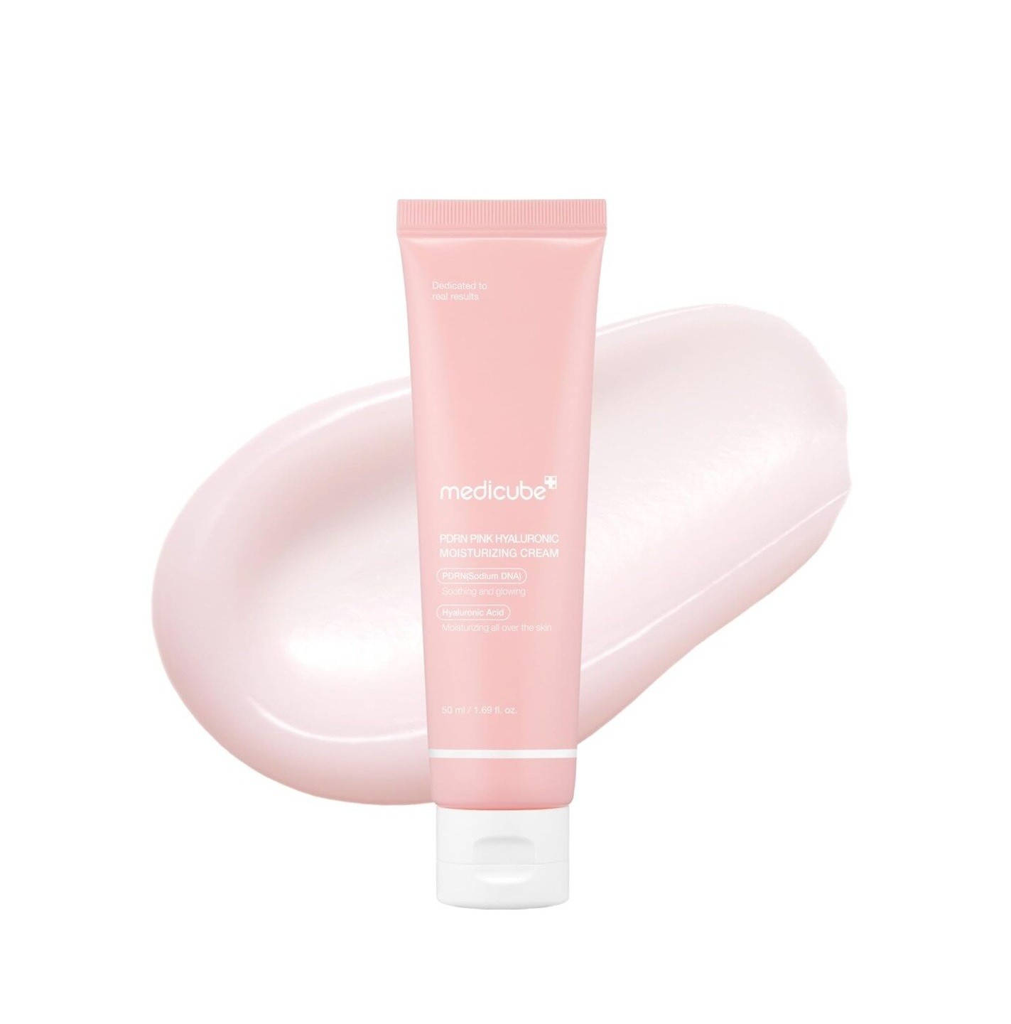 MEDICUBE PDRN Pink Hyaluronic Moisturizing Cream for All Skin Types 50ml  ميدكيوب كريم مرطب بحمض الهيالورونيك لجميع أنواع البشرة