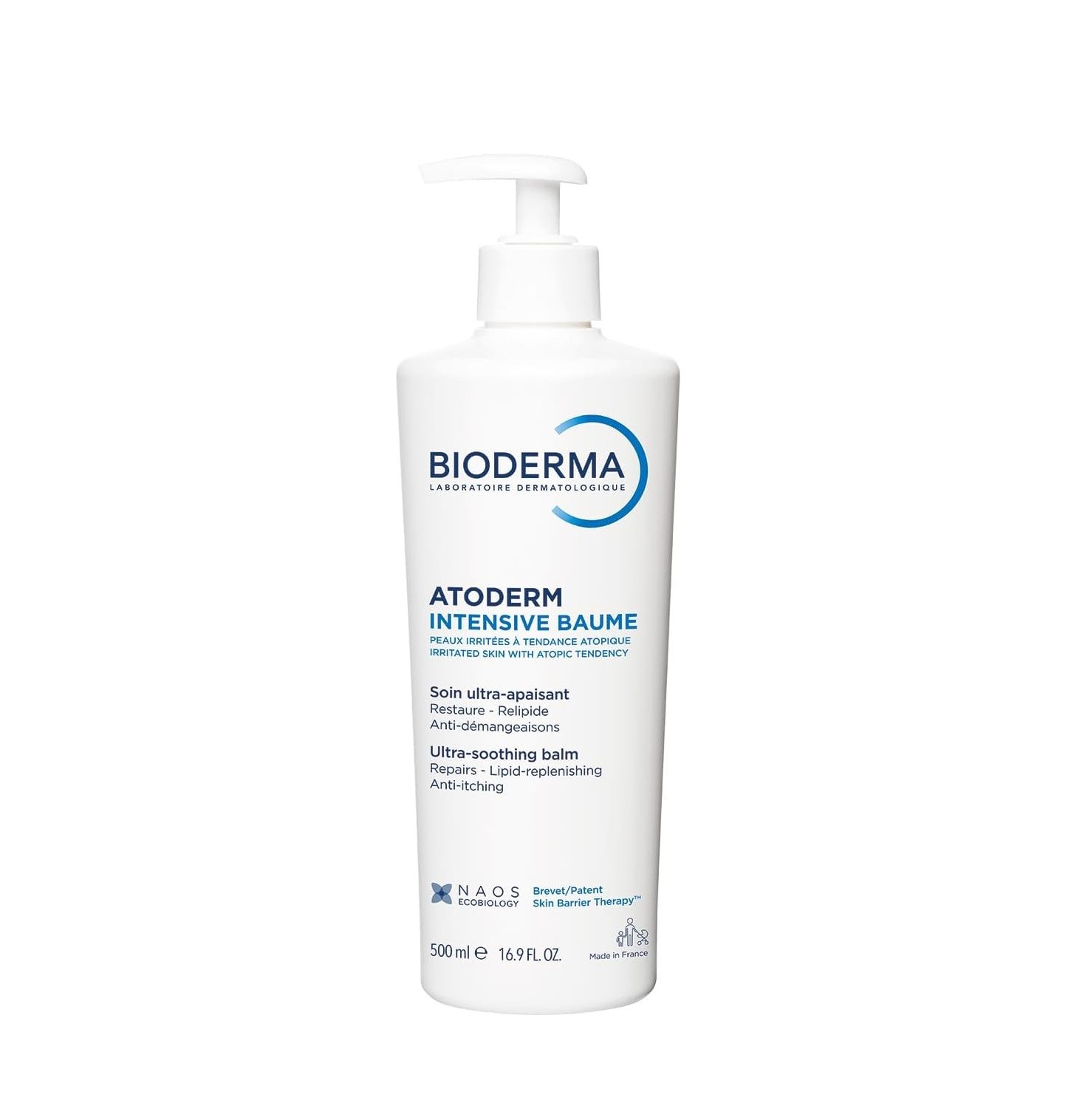 BIODERMA Atoderm Intensive Balm Face & Body Moisturizer for Dry to Sensitive Skin 500ml  بايوديرما كريم مرطب ومهدئ مناسب للجسم والوجه للبشرة الجافه والحساسة