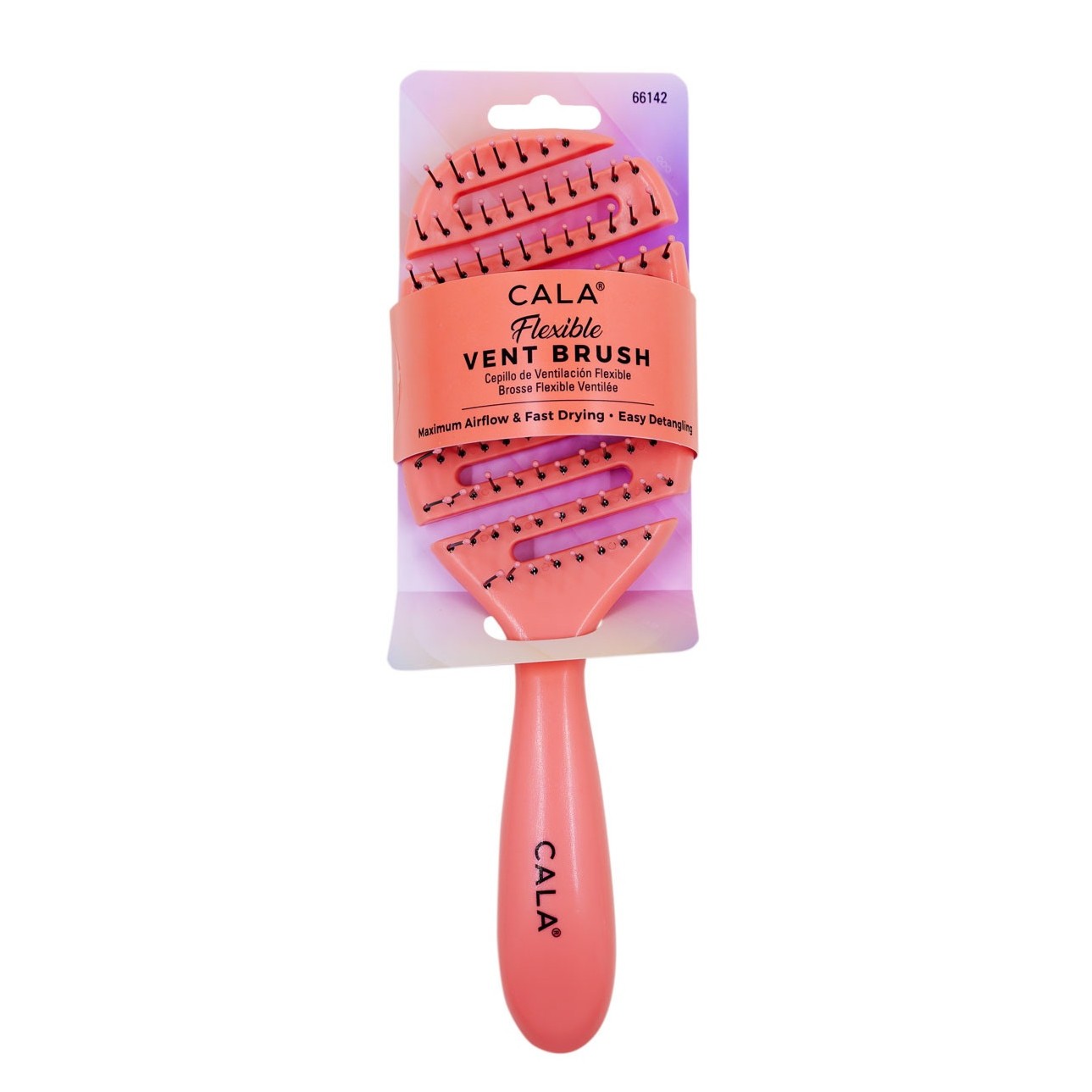 CALA FLEXIBLE VENT BRUSH - CORAL 66124 كالا فرشاة مرنة للشعر