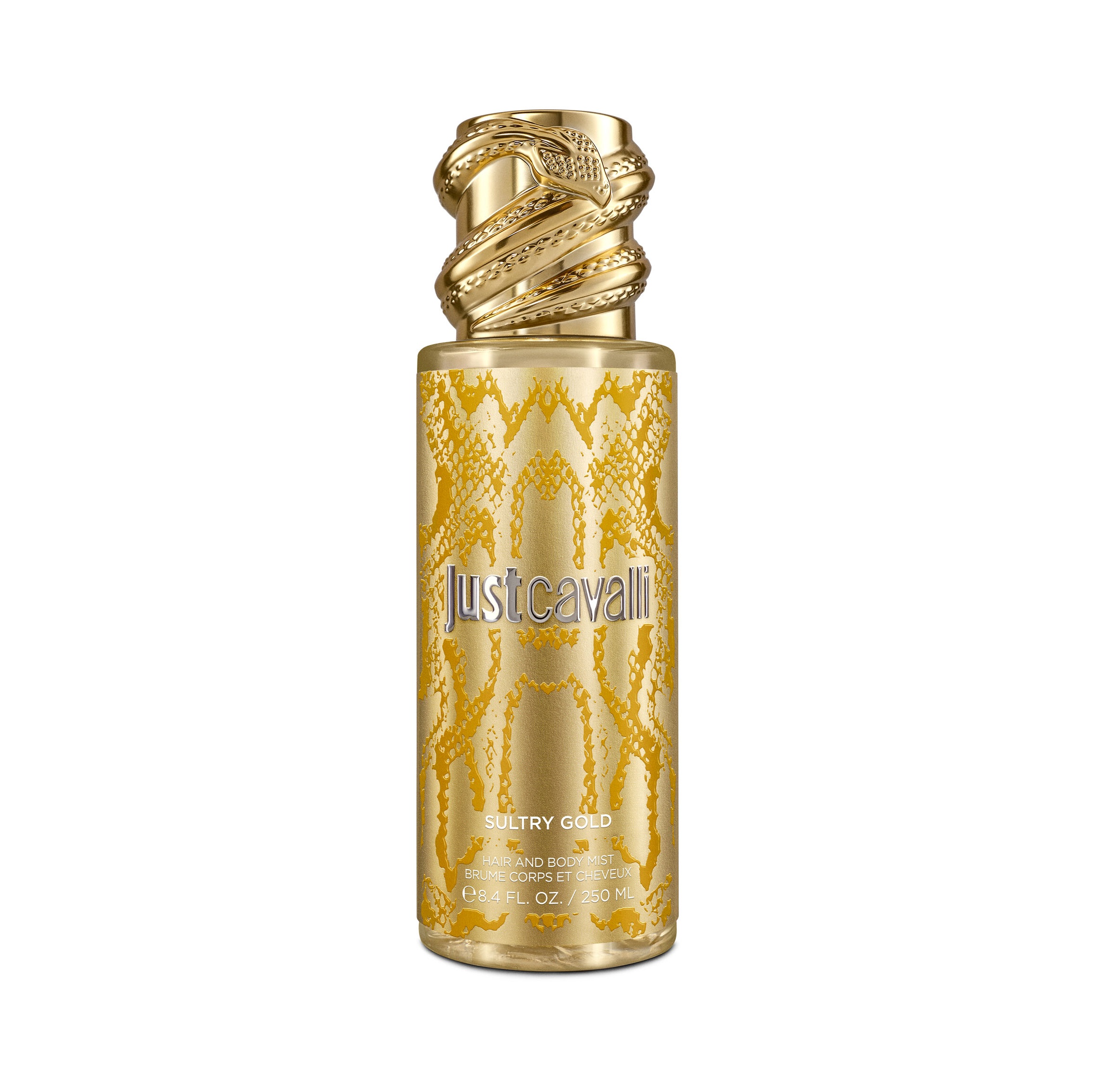 ROBERTO CAVALLI JUST CAVALLI SULTRY GOLD HAIR & BODY MIST 250ML روبيرتو كافالي مست للجسم و الشعر للنساء