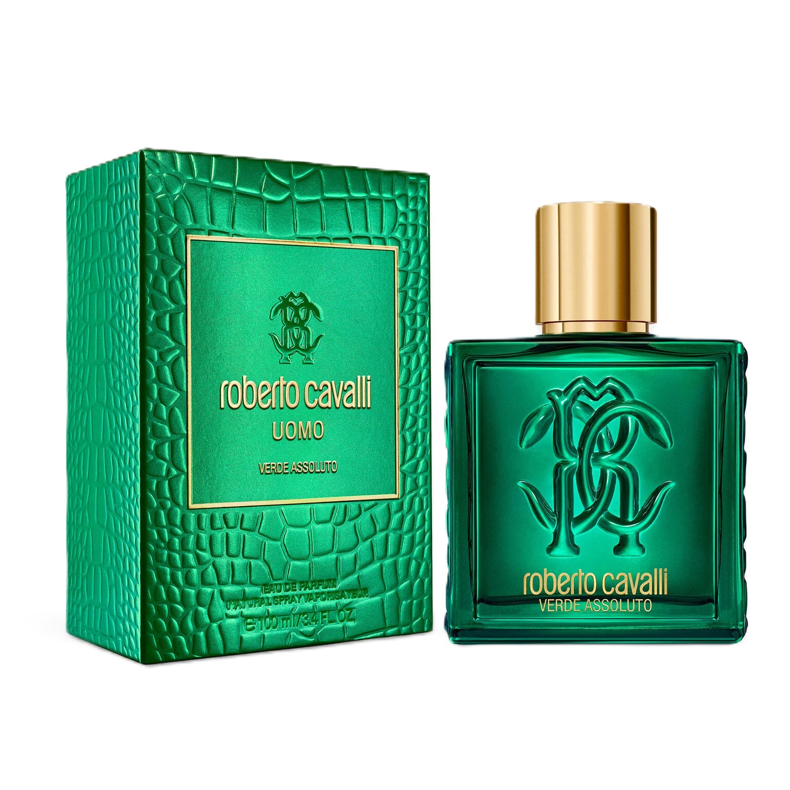 ROBERTO CAVALLI UOMO VERDE ASSOLUTO Eau De Parfum for men 100ml عطر روبيرتو كافالي للرجال